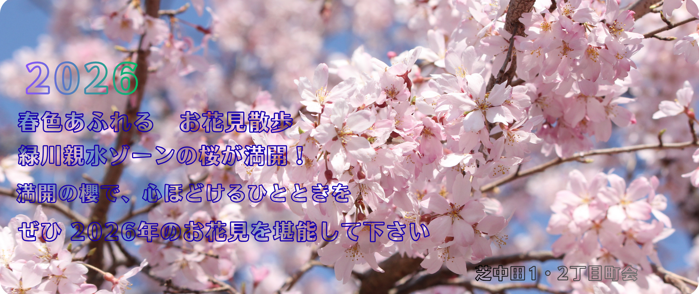 ようこそ芝中田１・２丁目町会へ
